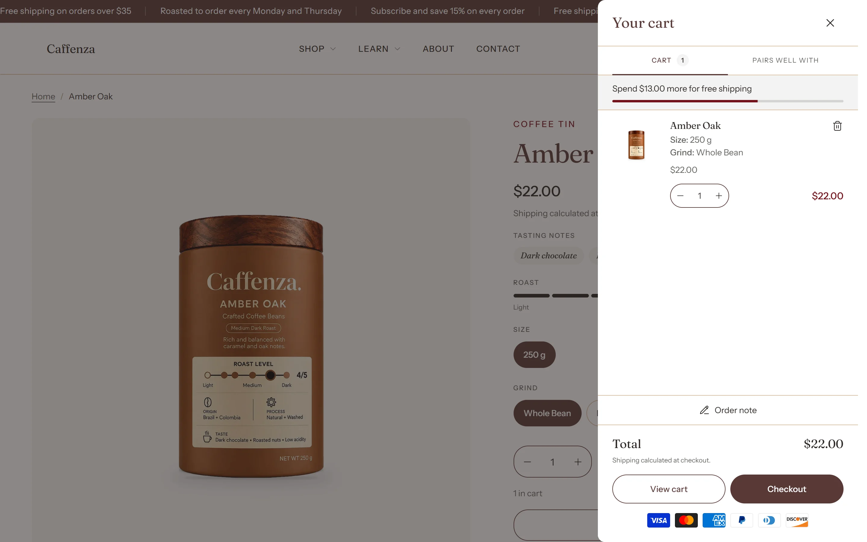 Drawer, notification and page carts.