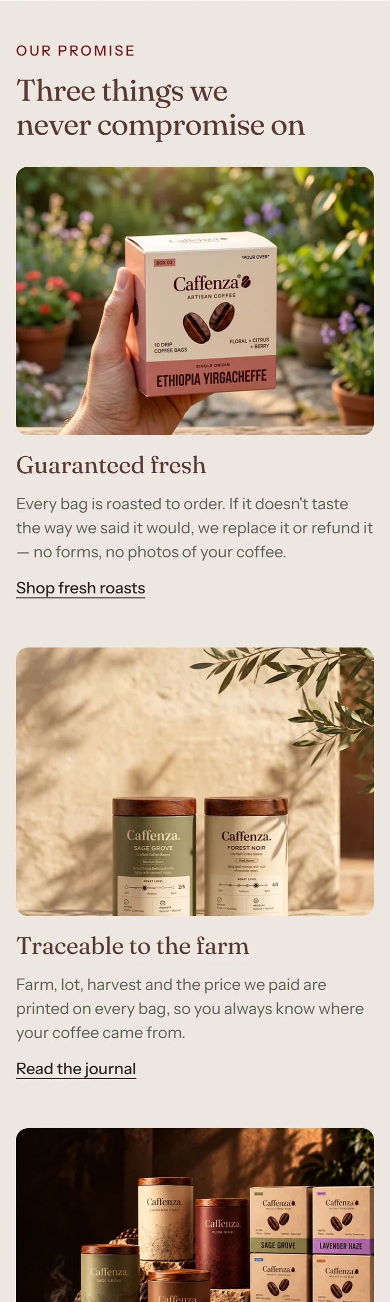 The Image with hover section on a phone.