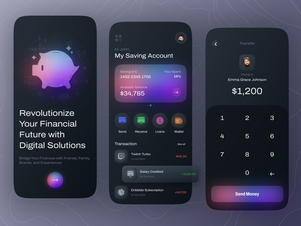 Fitze fitness mobile app screen designs