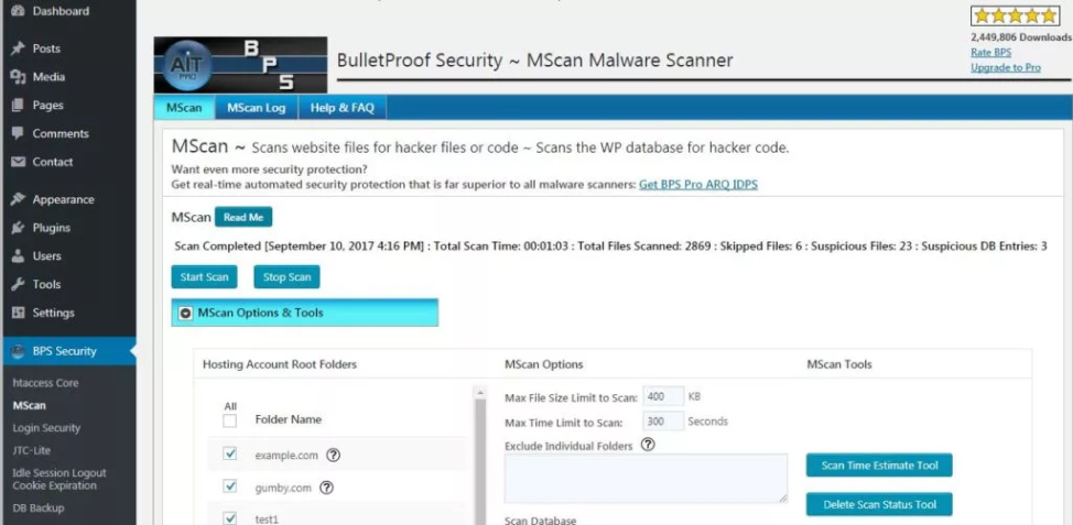bulletproof security wordpress security plugins
