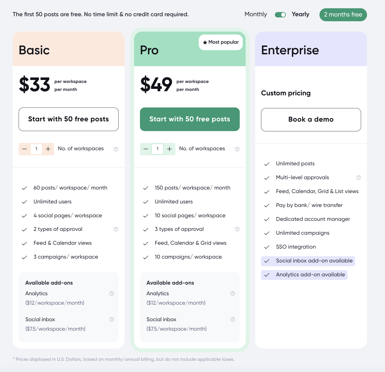 Planable Pricing Plans