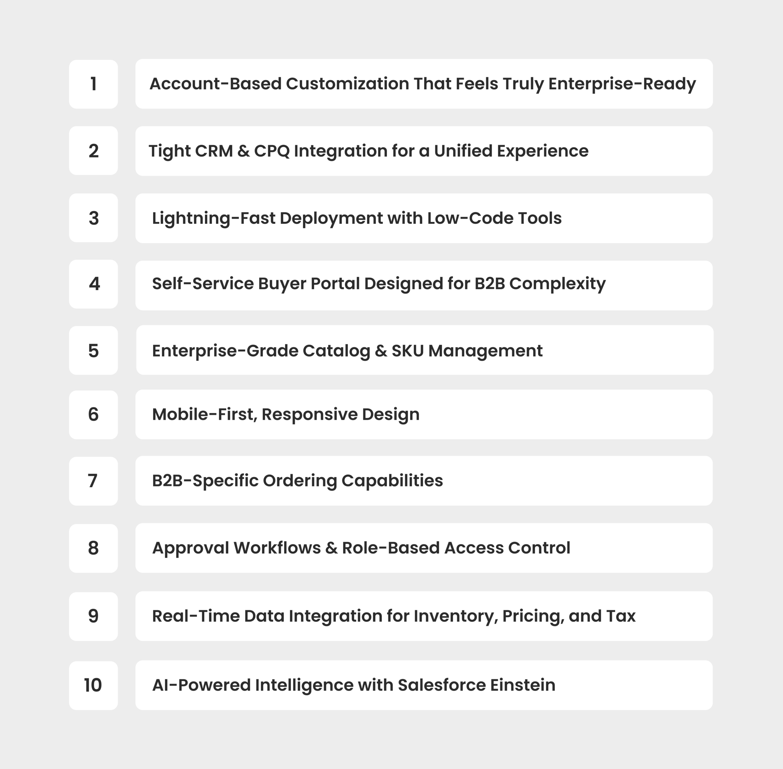 Top 10 Features of Salesforce B2B Commerce Lightning – From CPQ Integration to AI with Salesforce Einstein