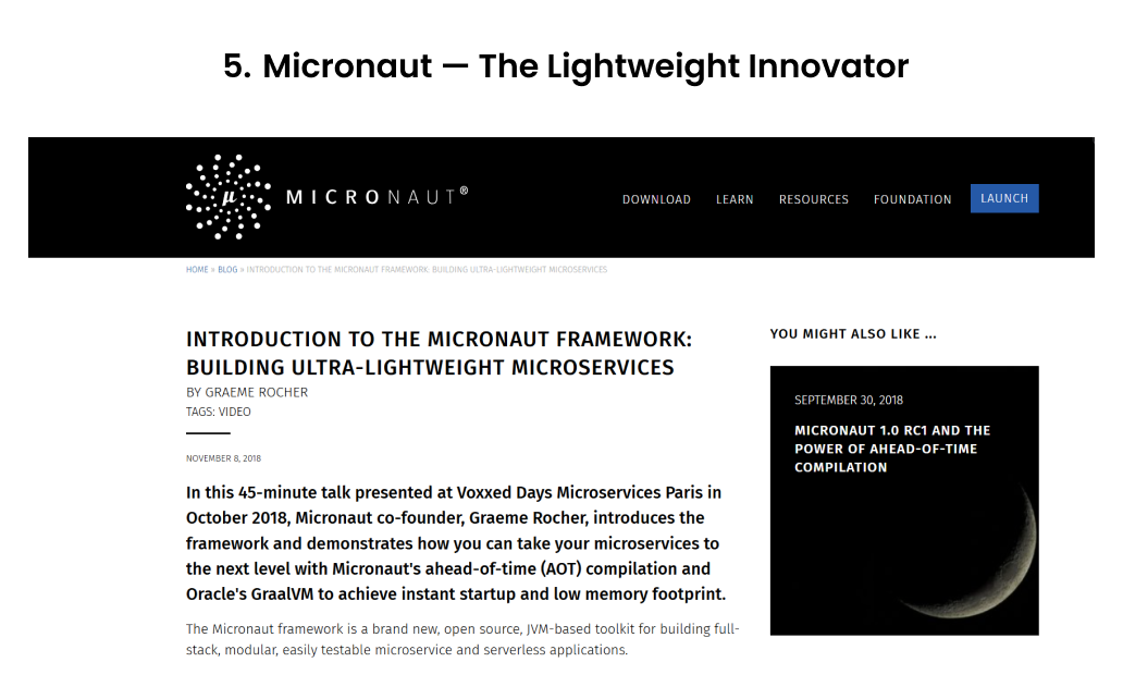 Micronaut — The Lightweight Innovator