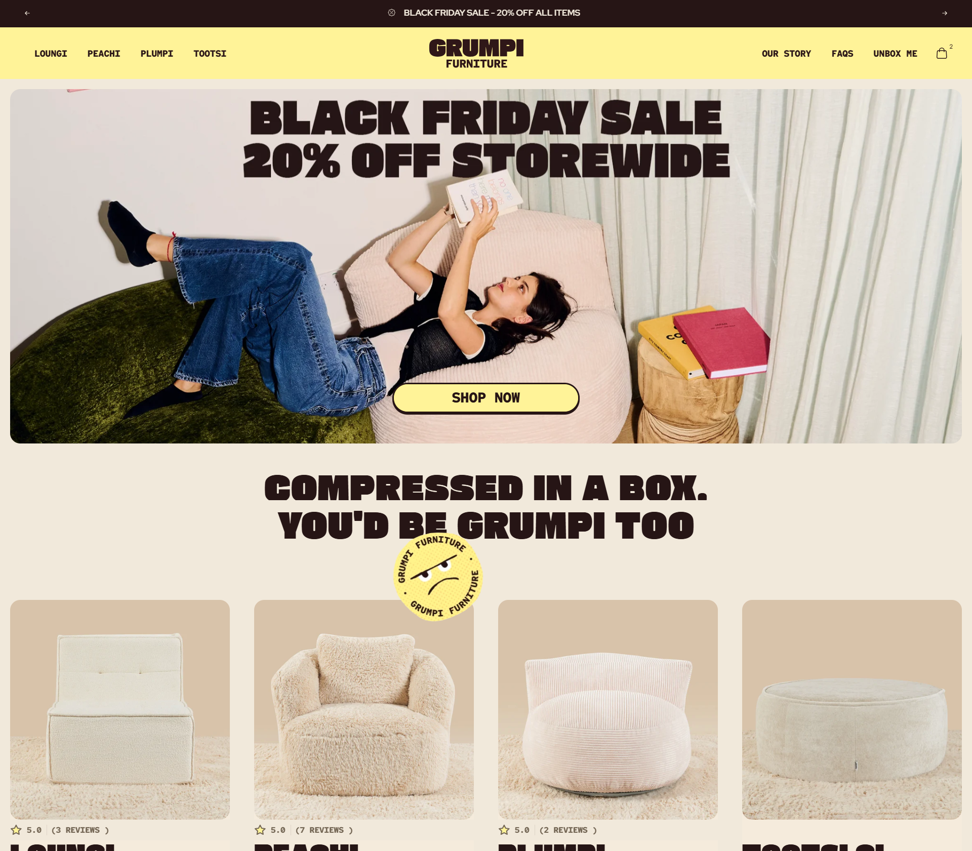 A Custom Shopify Website for Grumpi Furniture