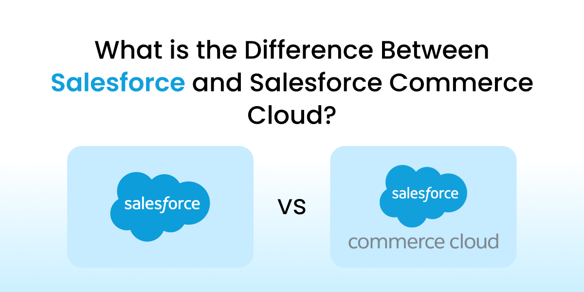 Difference between Salesforce and Salesforce Commerce Cloud explained visually