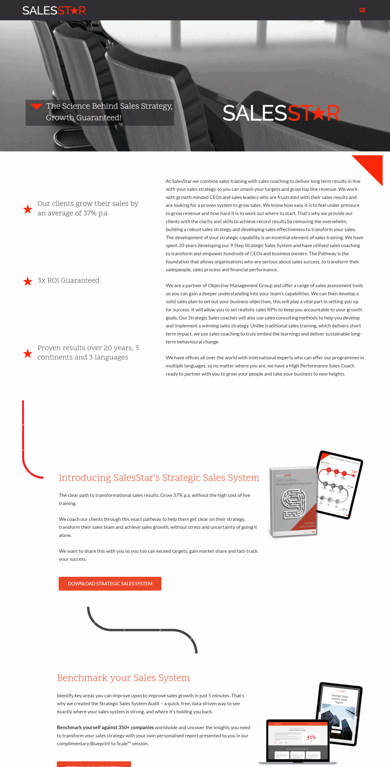 SalesStar strategic sales system visual showing assessment and performance metrics