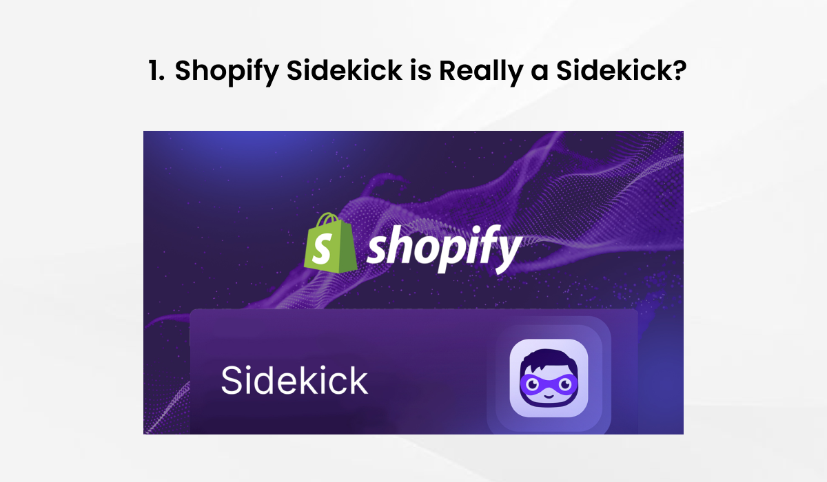 Shopify Sidekick AI assistant interface showcasing Shopify’s built-in AI helper for merchants and developers