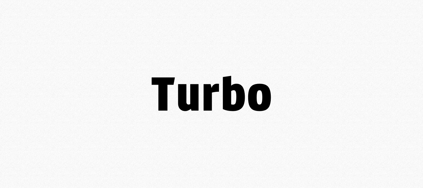 Turbo Shopify theme name displayed in bold black text on a clean white background