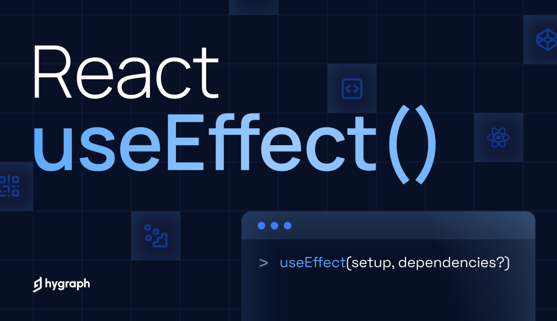 React useEffect hook illustration showing useEffect syntax and component lifecycle behavior