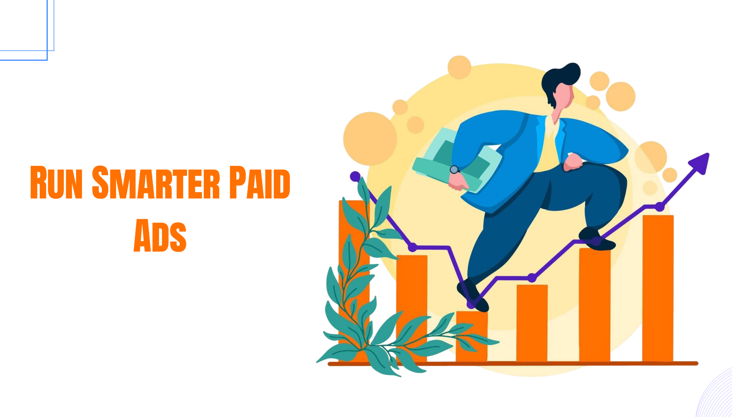 Business professional analyzing upward trending graph, symbolizing optimized paid advertising strategies.