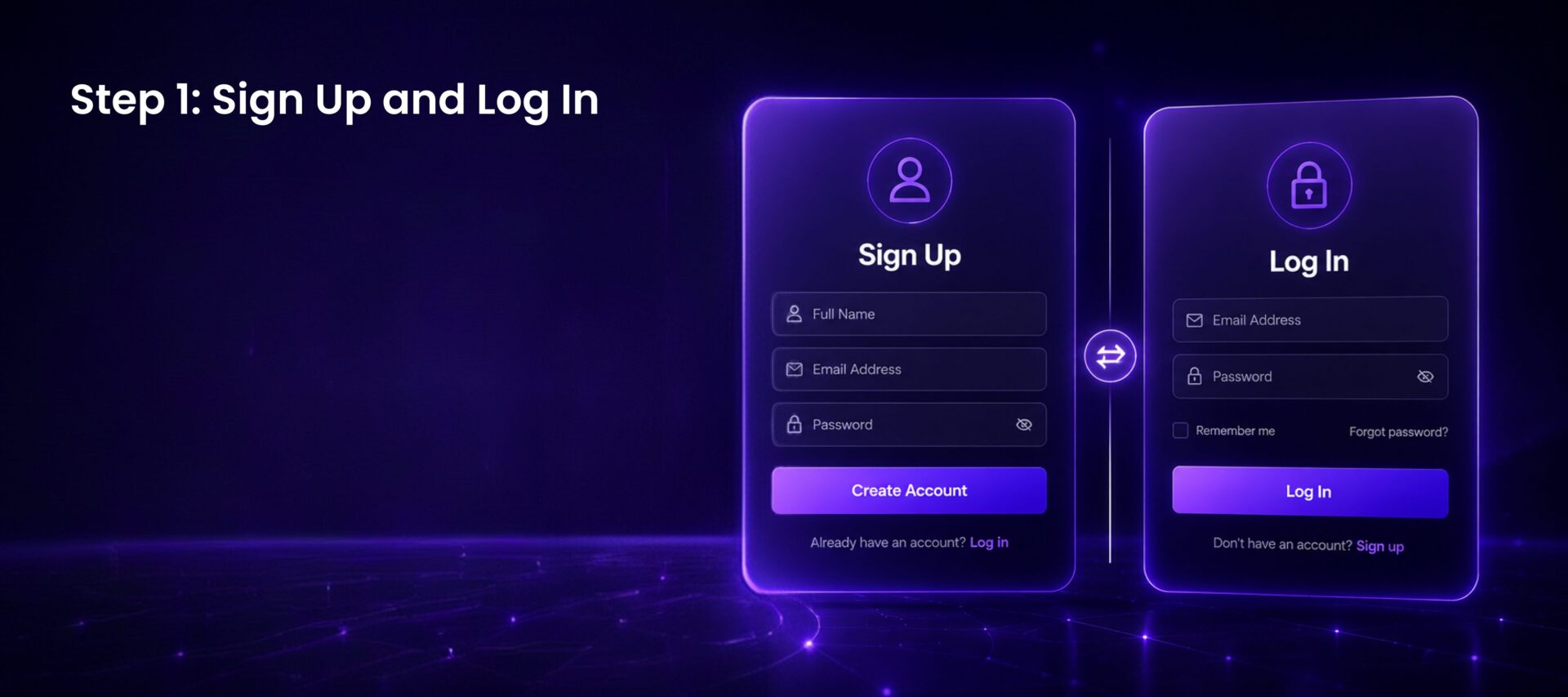 Page Pilot AI sign up and login screen showing account registration and user login process before creating Shopify landing pages