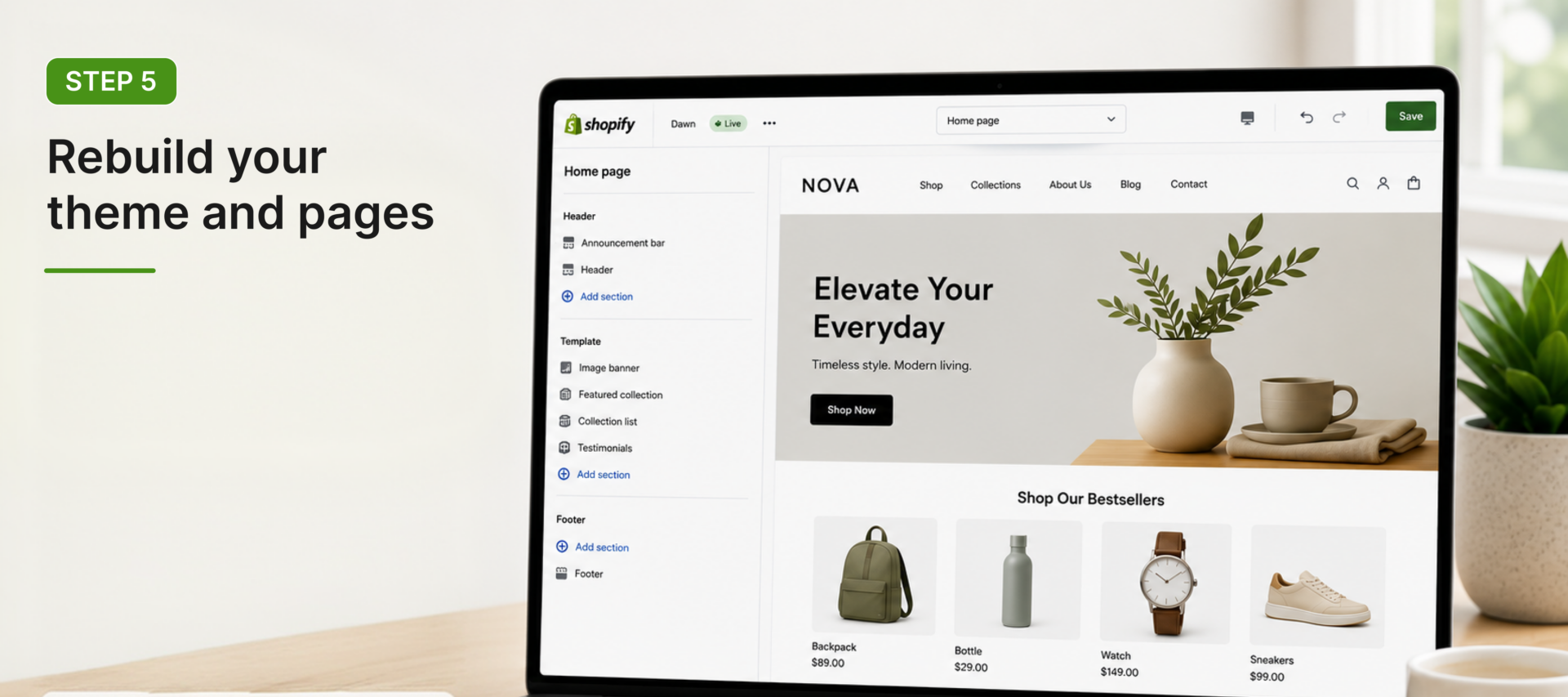 Rebuild your theme and pages