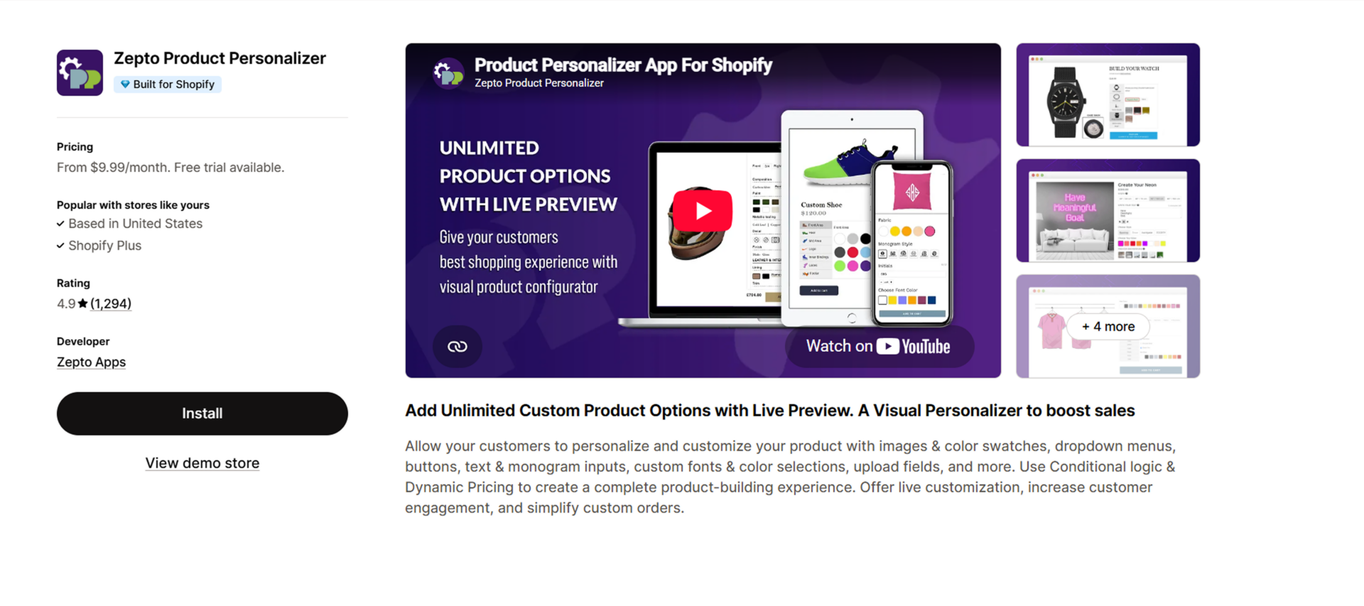 Zepto Product Personalizer